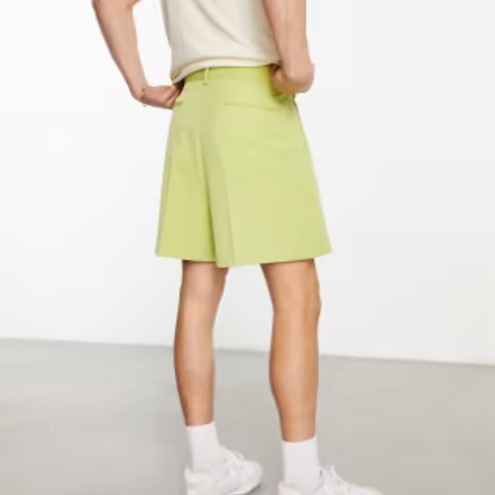 ASOS DESIGN Men's Size W34" Mint Green Cropped Bermuda Shorts Inseam 8" F10156 - Picture 3 of 11